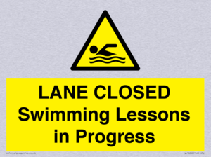 LANE CLOSED Swimming Lessons in Progress